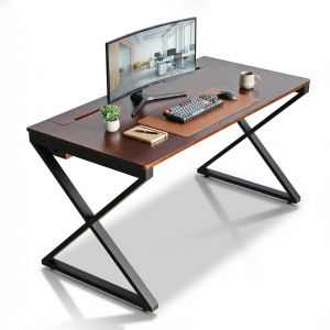 Bàn làm việc có hộp điện 140x70cm gỗ cao su hệ XConcept HBXC060
